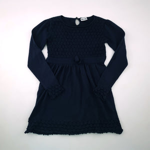 7-8Y Girls Navy Blue with Detail Dress - KDS