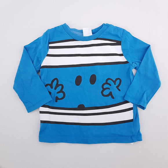 6-12M Blue Mr Men Long Sleeve shirt - Mr Men Little Miss